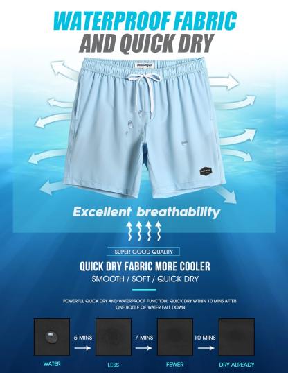 7 Inch Inseam Stretch Solid Swim Trunks-VibeCloset