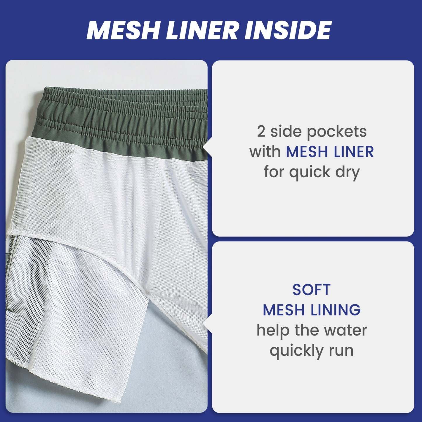 5.5 Inch Inseam Stretch Solid Green Swim Trunks-VibeCloset