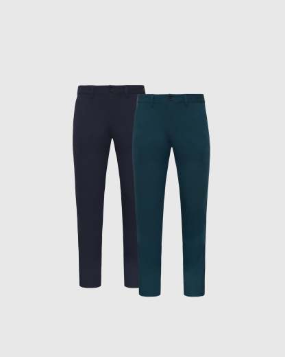 Navy & Centurion Slim Twill Chino Pant 2-Pack-VibeCloset