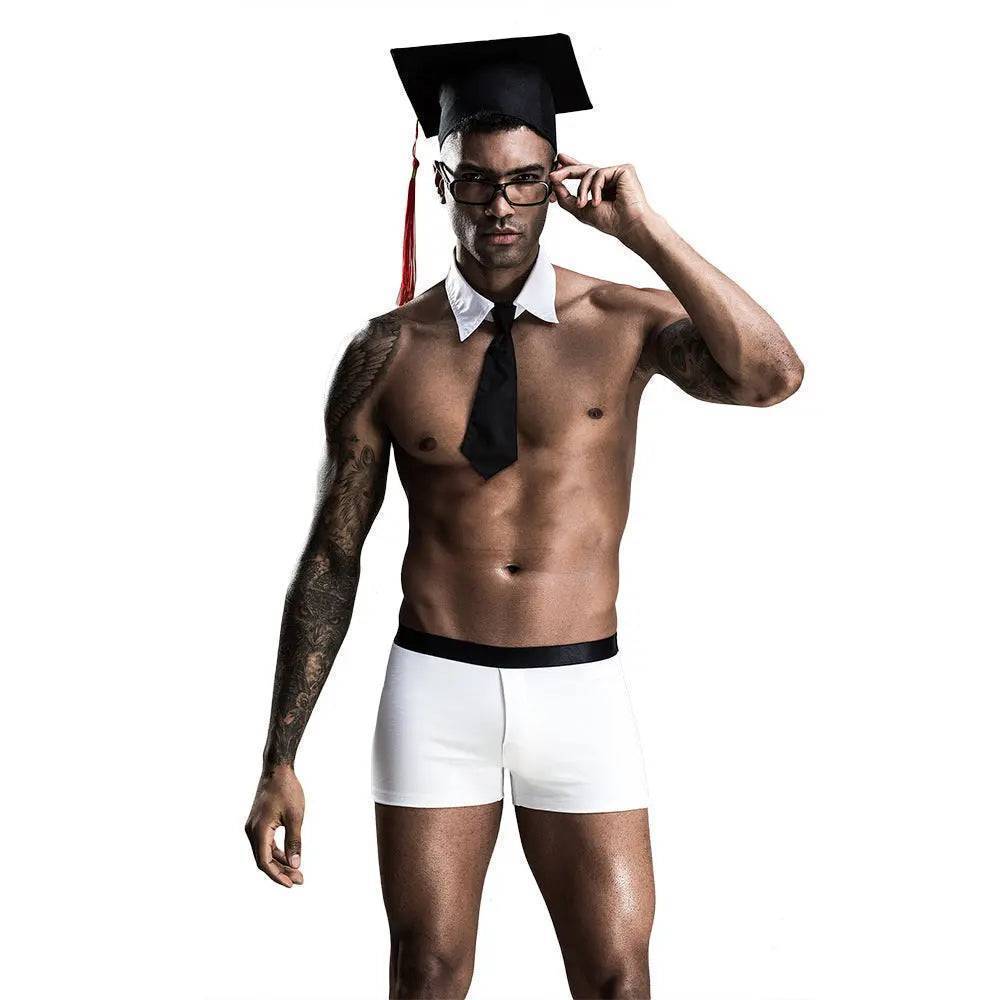 Men's Sexy Graduate Undergraduate  Costume&Glasses-SexBodyShop