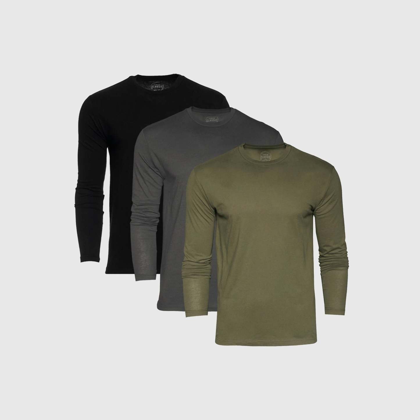The Shade Long Sleeve Crew Neck T-Shirt 3-Pack-VibeCloset
