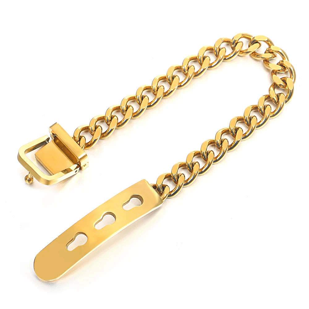 Chunky Belt Buckle Bracelet-VibeCloset