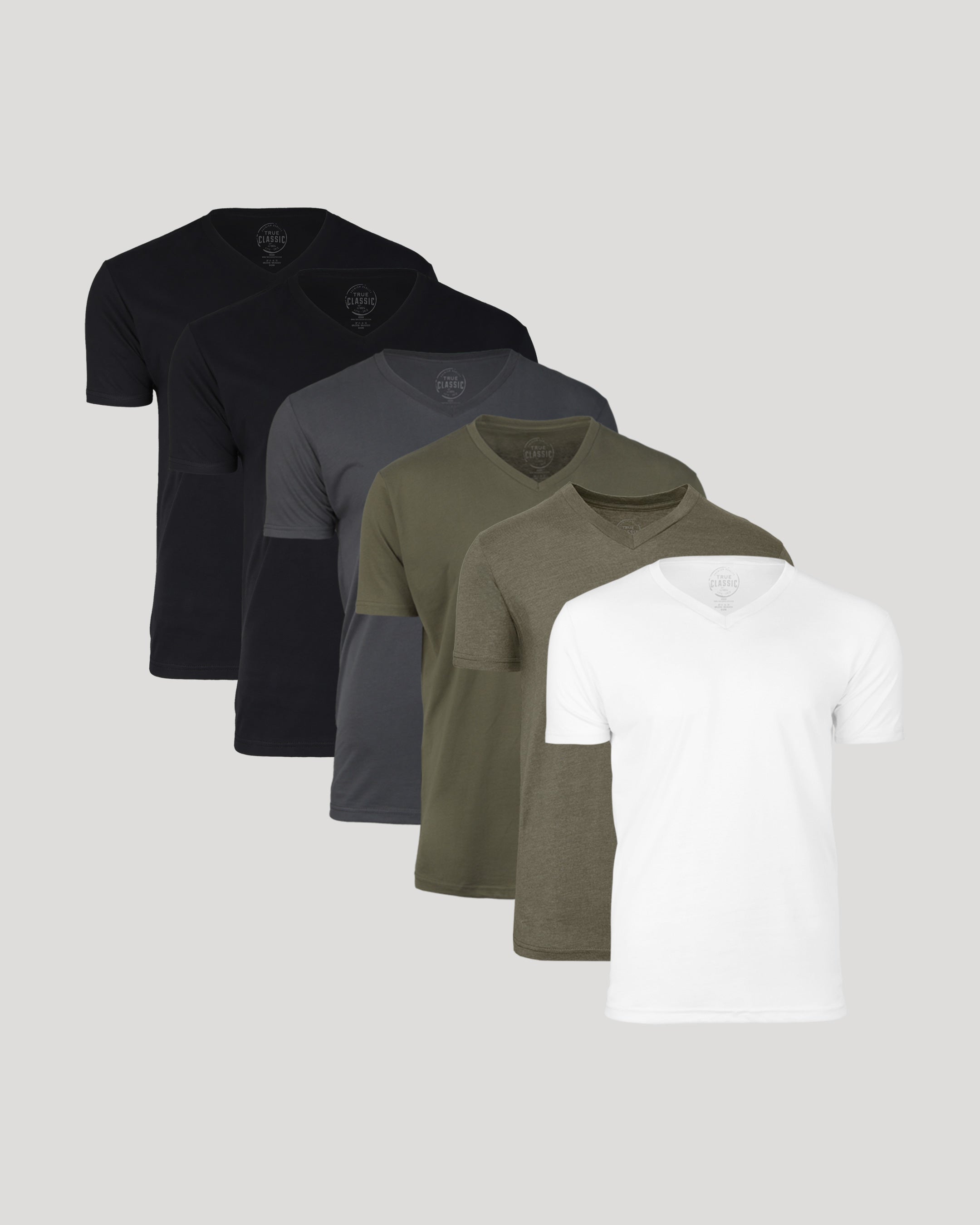Staple Short Sleeve V-Neck 6-Pack-VibeCloset