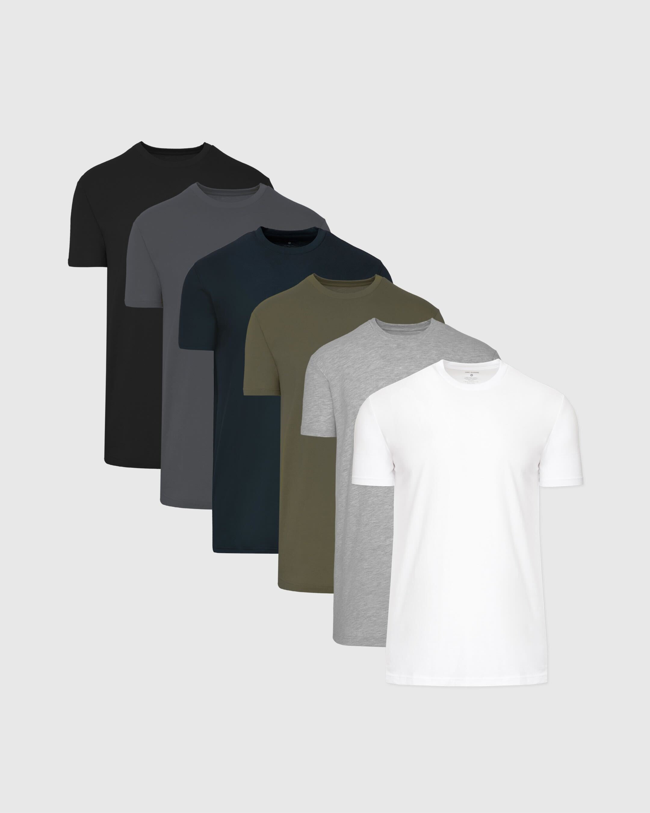 Staple Tall Straight Hem T-Shirt 6-Pack-VibeCloset
