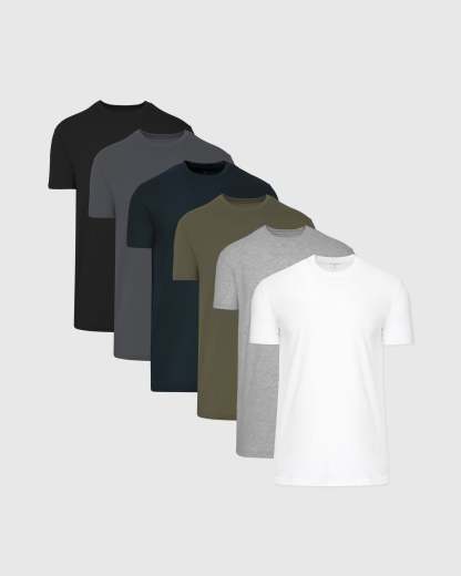 Staple Tall Straight Hem T-Shirt 6-Pack-VibeCloset