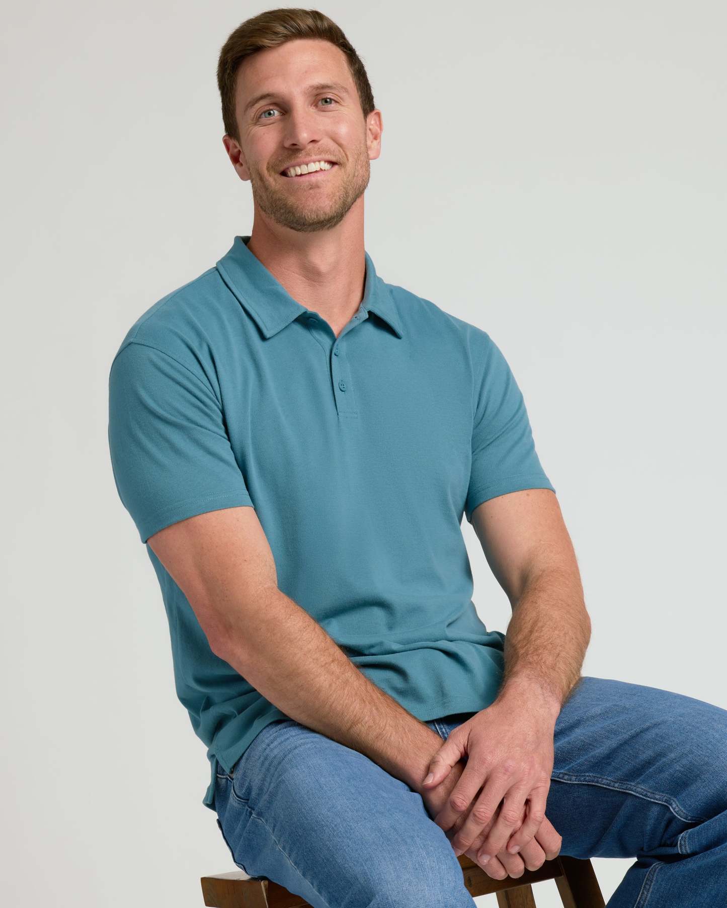 Sapphire Short Sleeve Short Sleeve Polo-VibeCloset