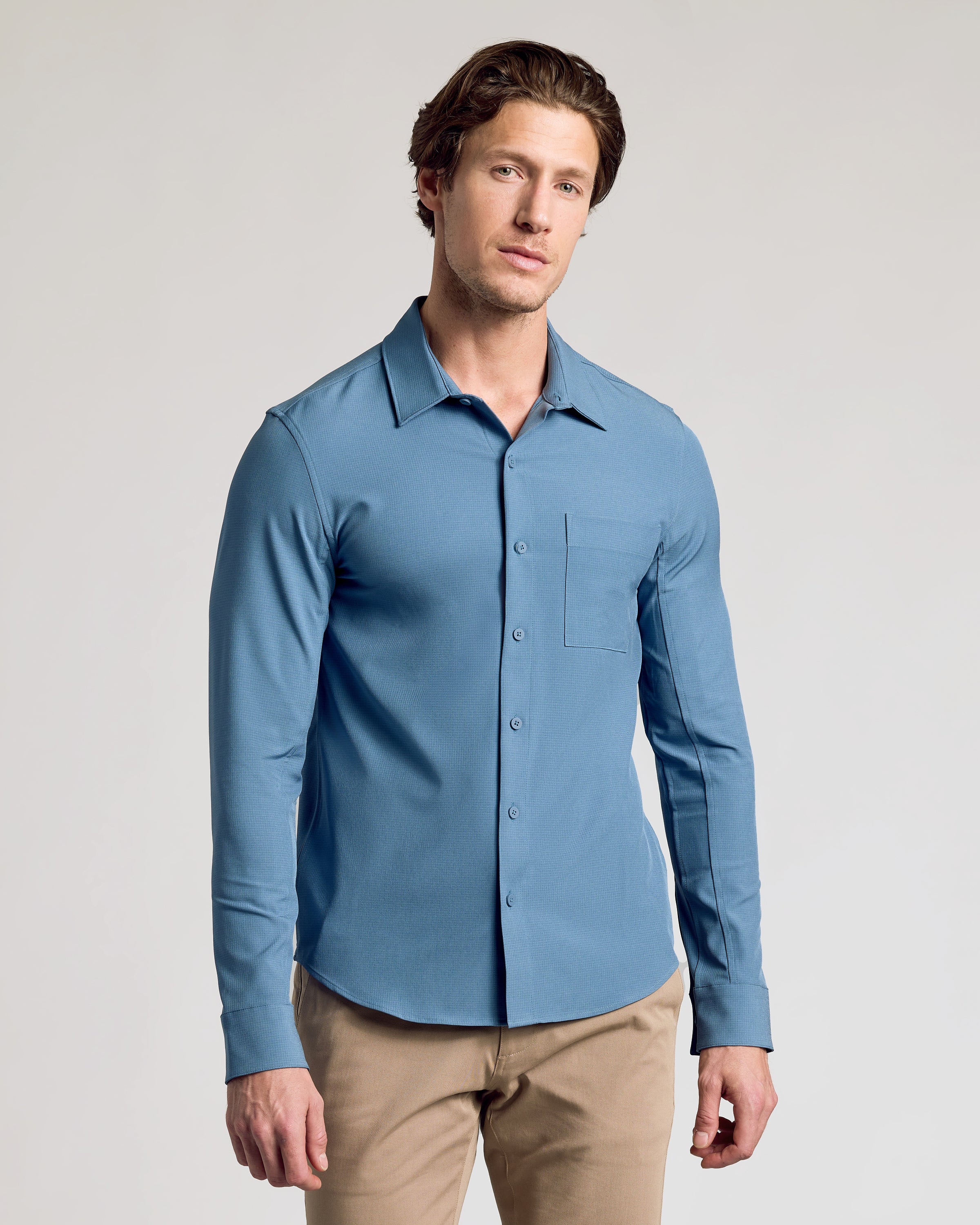 Fiord Long Sleeve Ripstop Commuter Shirt-VibeCloset