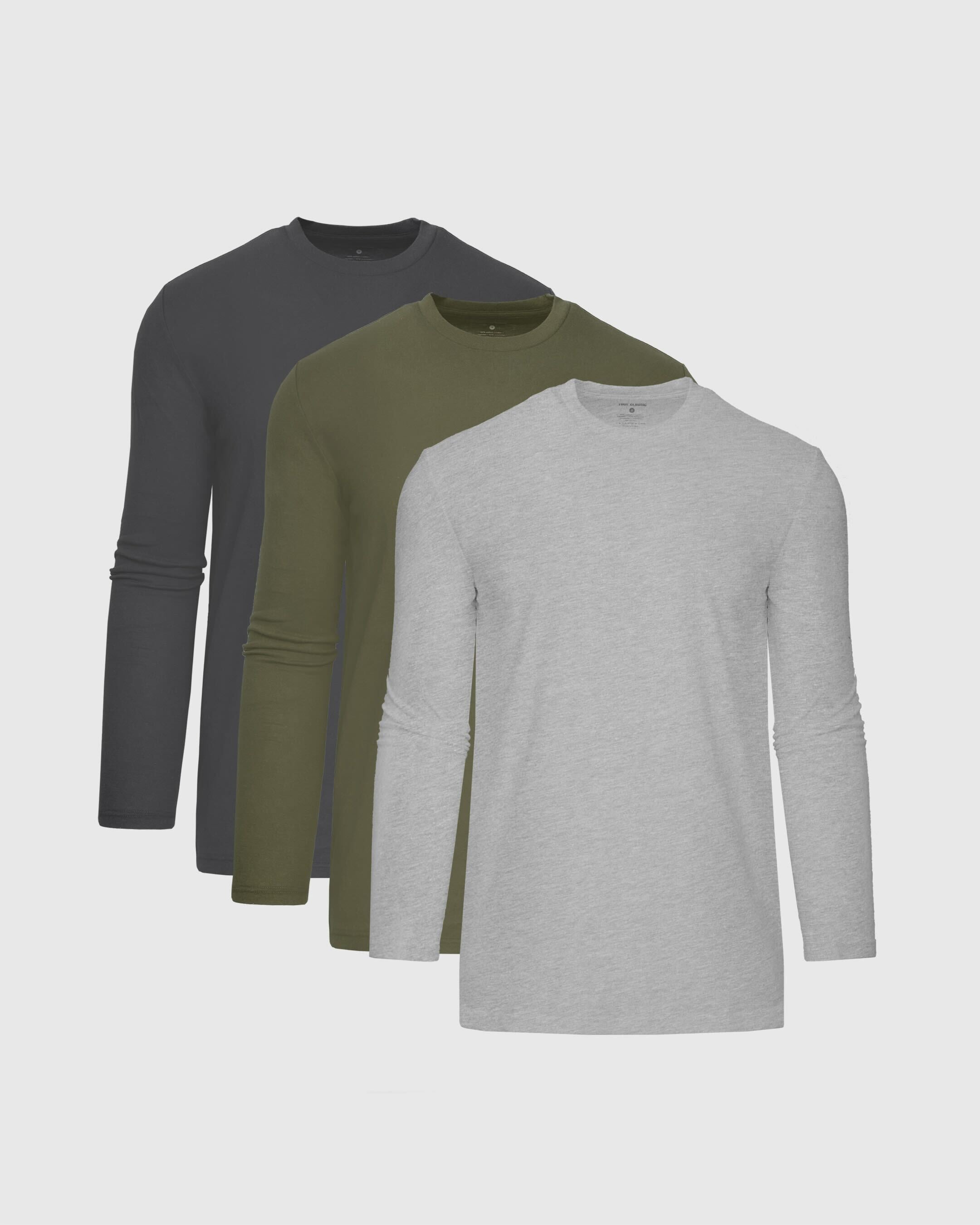 Neutral Tall Long Sleeve T-Shirt 3-Pack-VibeCloset