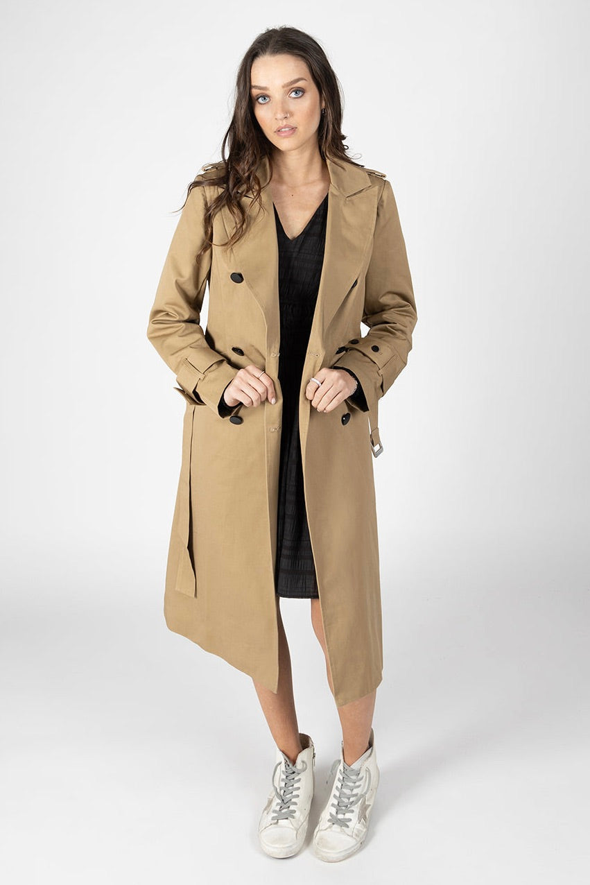 Central Park Tan 2.0 Trench Coat-VibeCloset