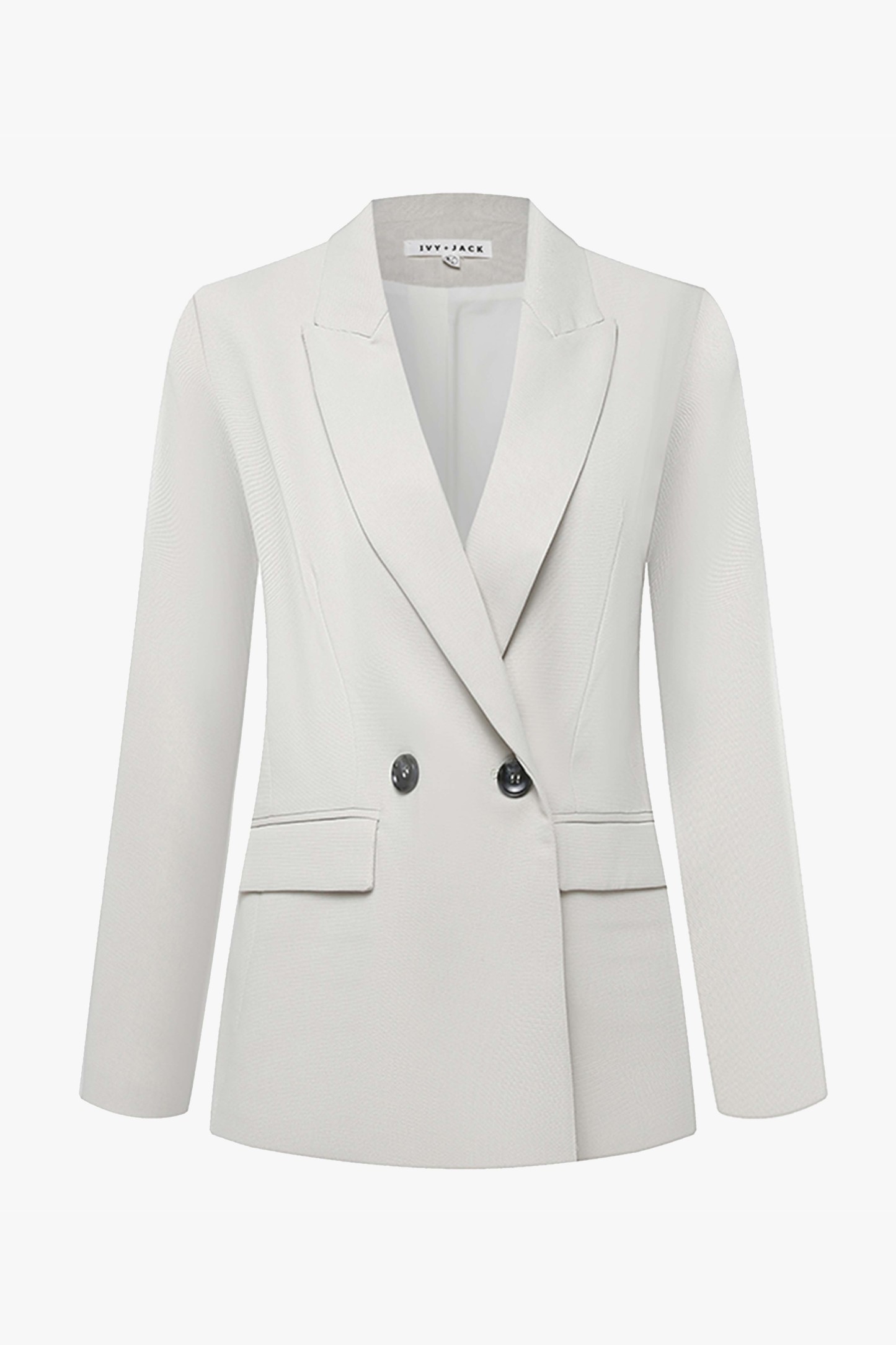Cooper Cloud Textured Crepe Boyfriend Semi Fitted Blazer-VibeCloset