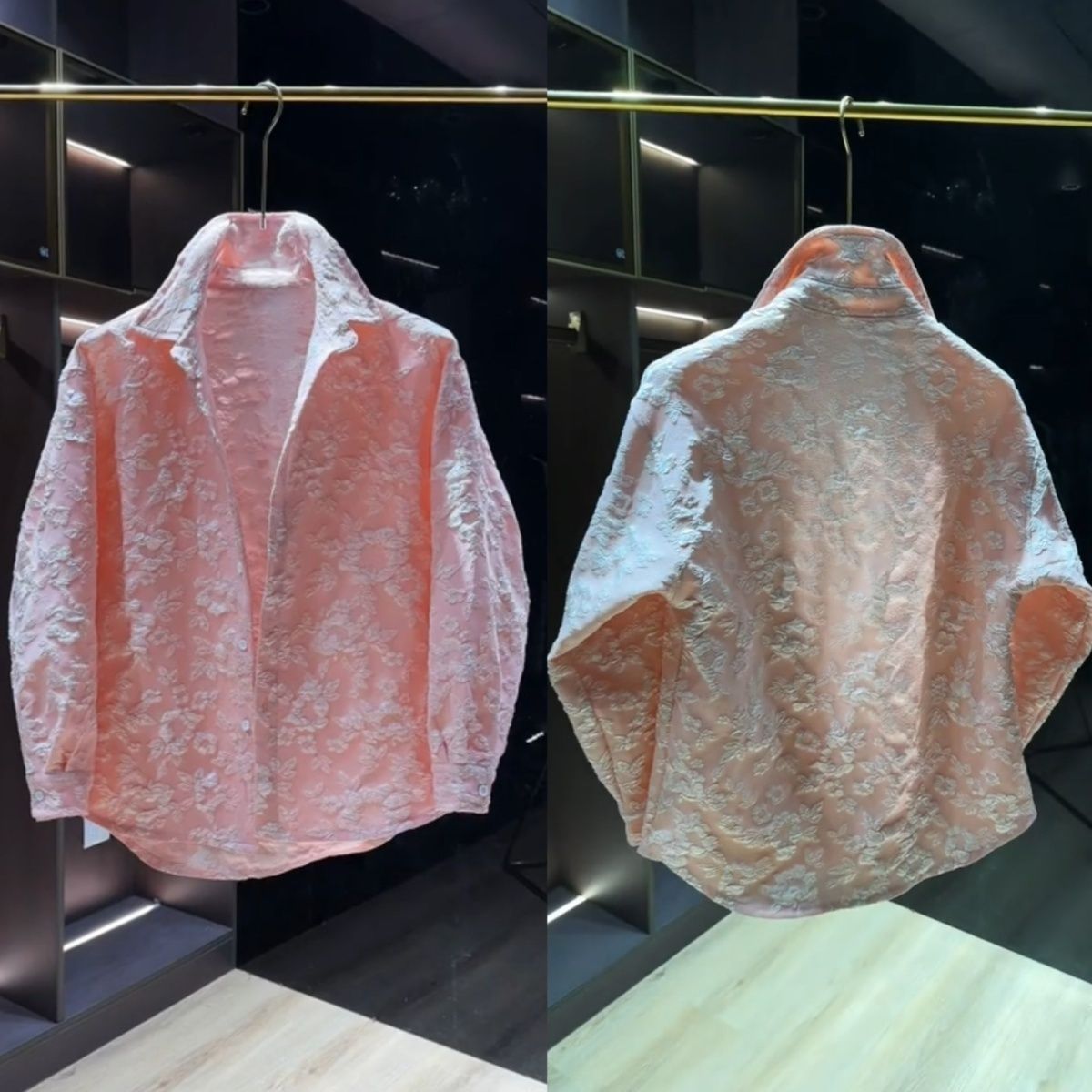 Trendy 3D Embroidered Carved Men's Shirt Jacket