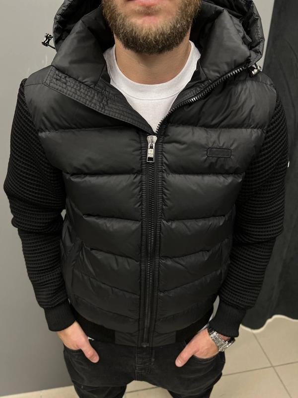 classic knitted patchwork Jacket-VibeCloset