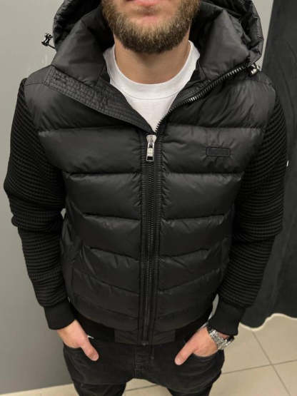classic knitted patchwork Jacket-VibeCloset