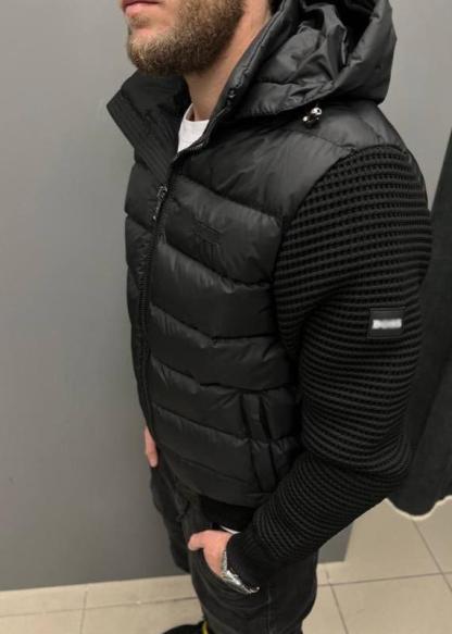 classic knitted patchwork Jacket-VibeCloset