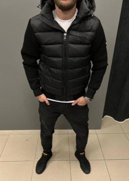 classic knitted patchwork Jacket-VibeCloset