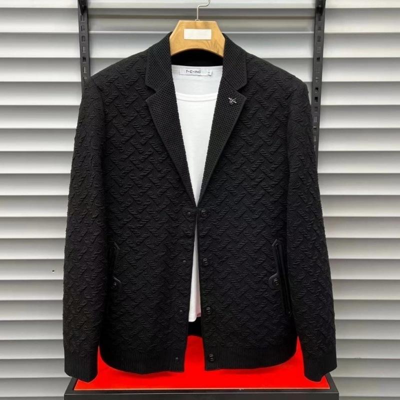 Men's New Three-Dimensional Knitted Jacket-VibeCloset