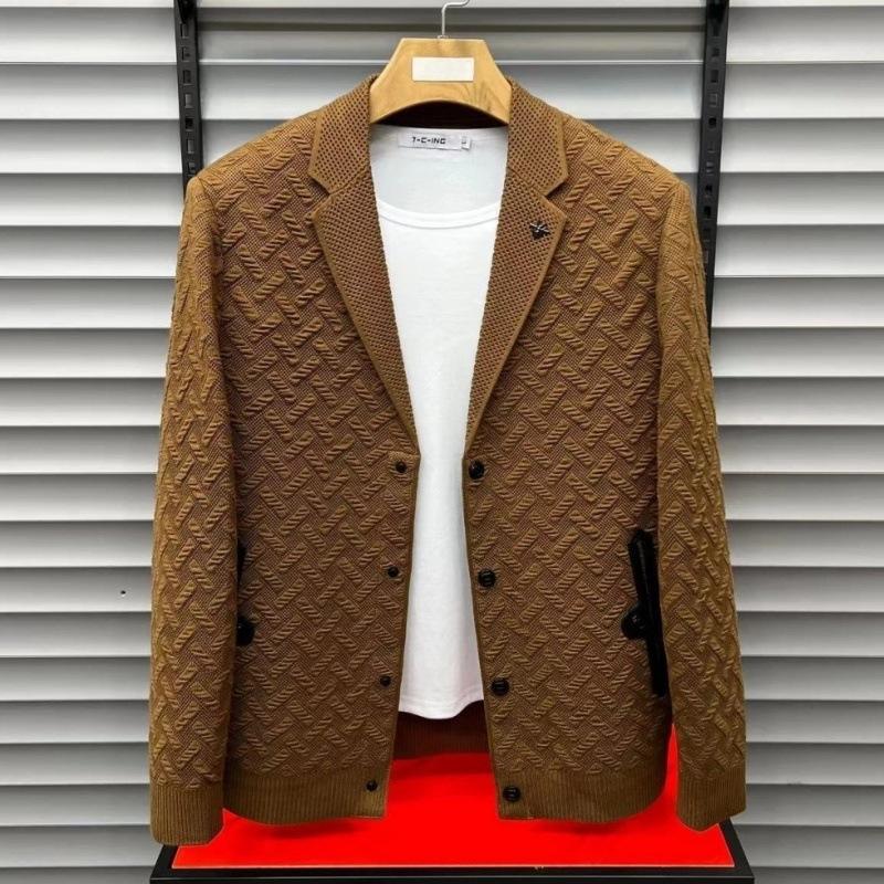 Men's New Three-Dimensional Knitted Jacket-VibeCloset