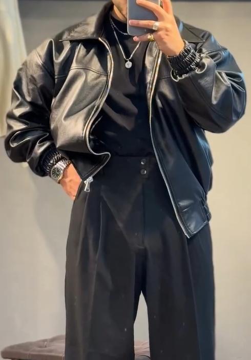 Men's Pop Leather Jacket-VibeCloset