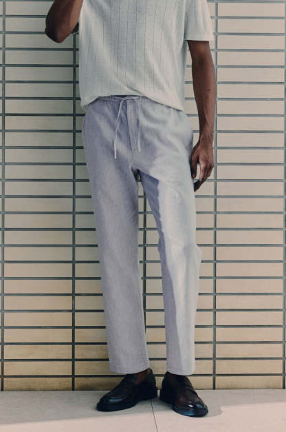 Old Money Linen Regular Classic Pants-VibeCloset