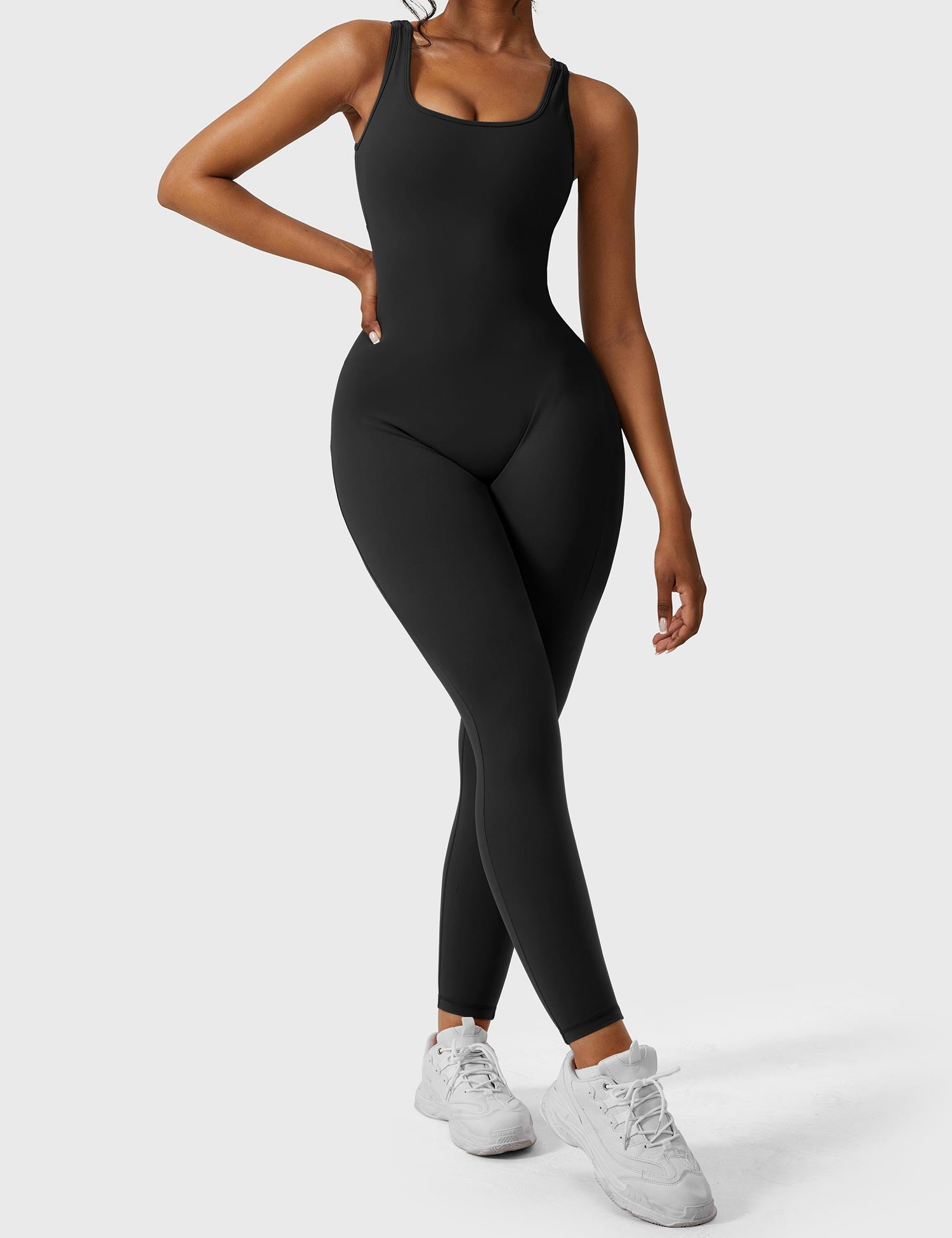 🩱 Lizvette V-Back Jumpsuit-VibeCloset