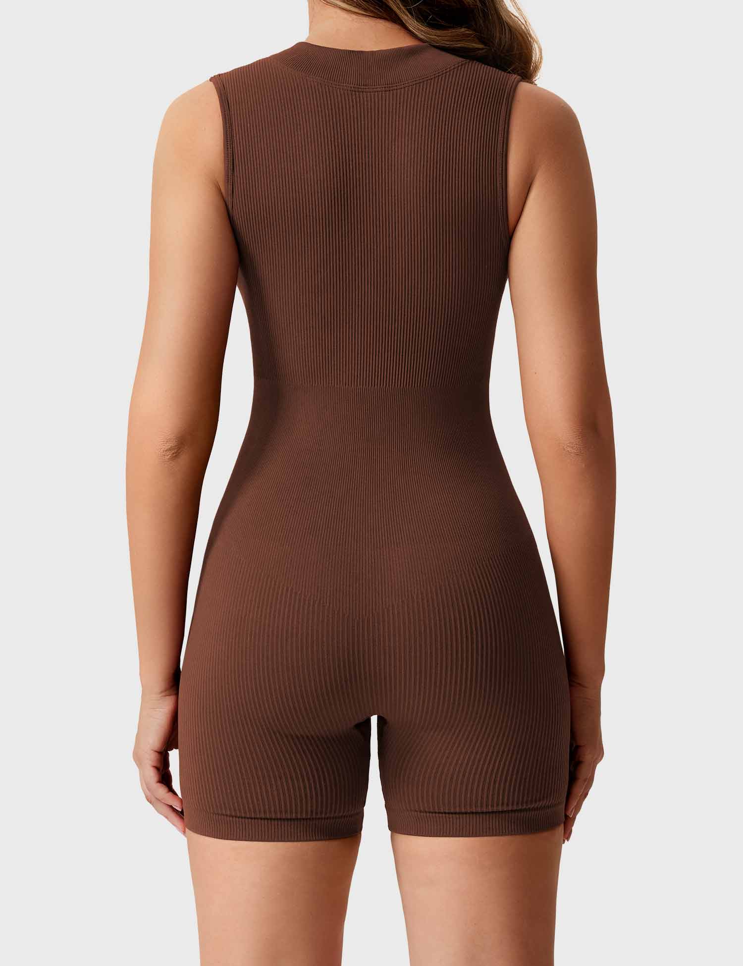 🩱 Rachel Ribbed Seamless Romper-VibeCloset