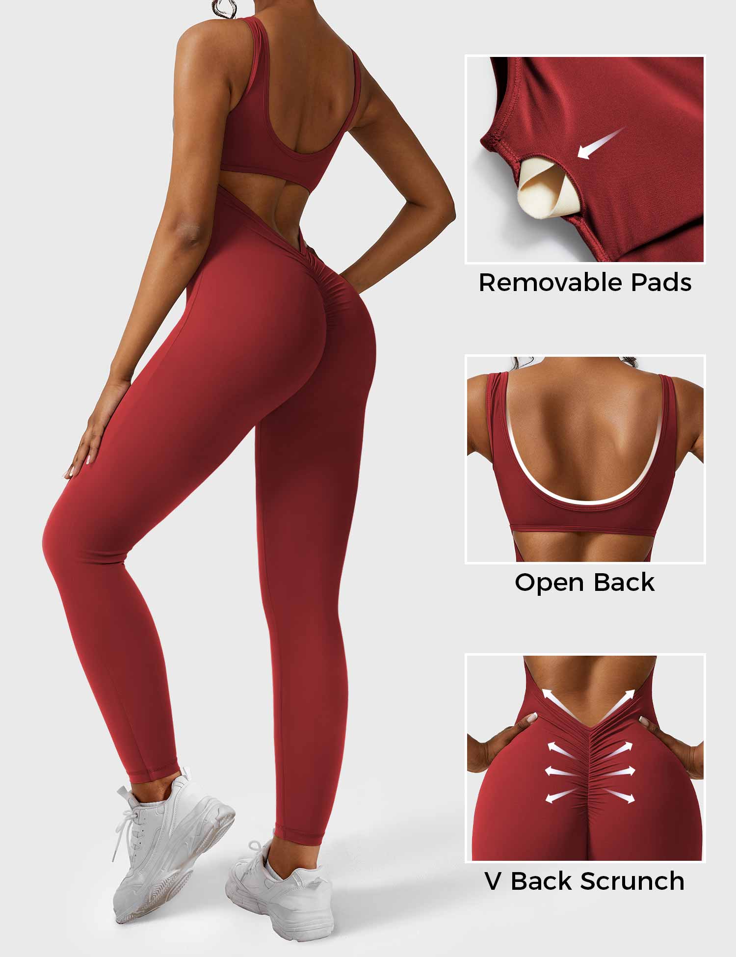 🩱 Lizvette V-Back Jumpsuit-VibeCloset