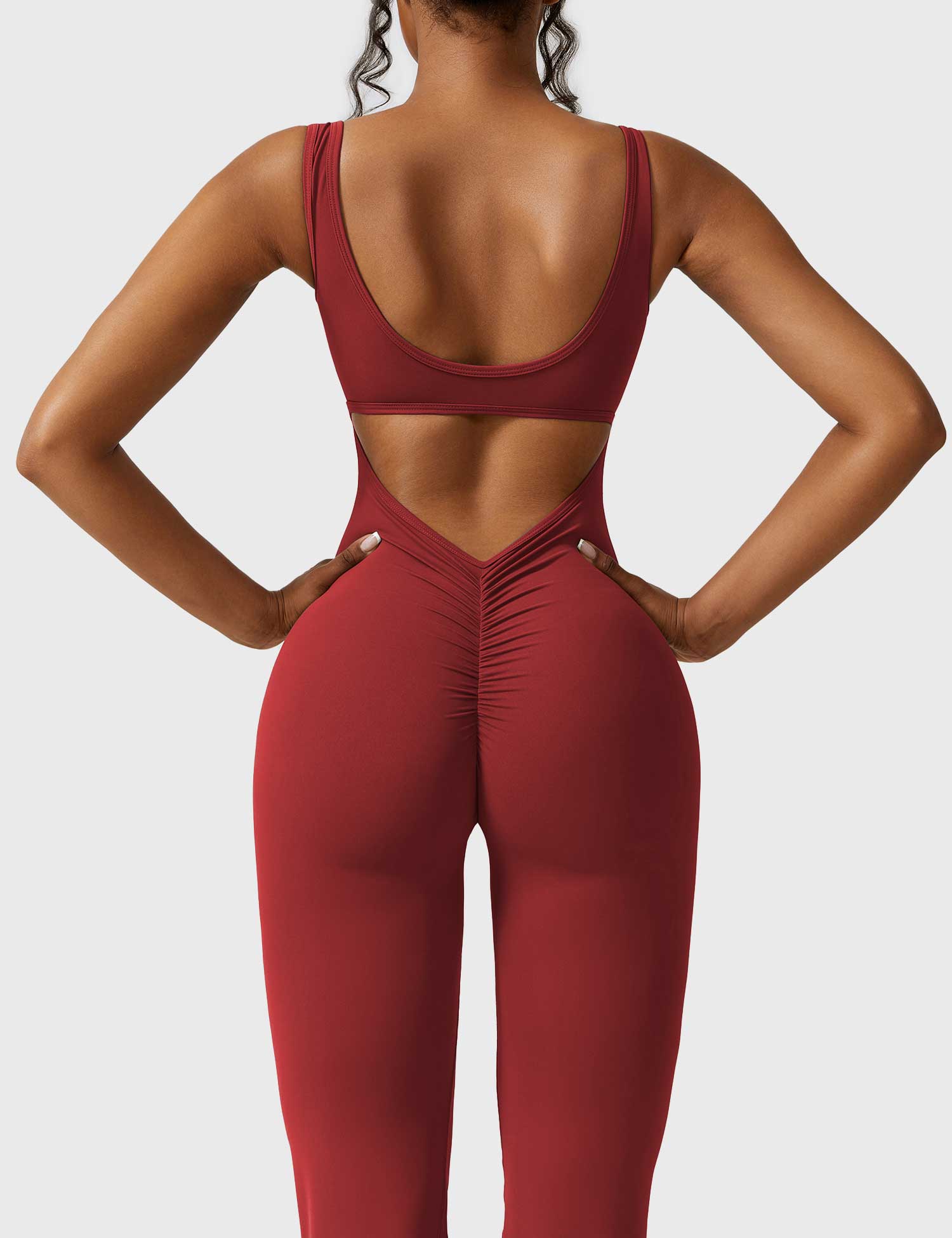 🩱 Lizvette V-Back Jumpsuit-VibeCloset