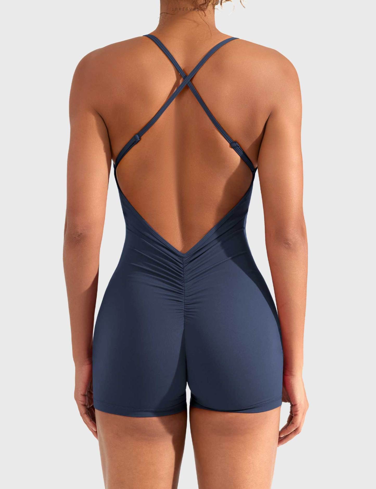 🩱 Liza V-Back Romper-VibeCloset