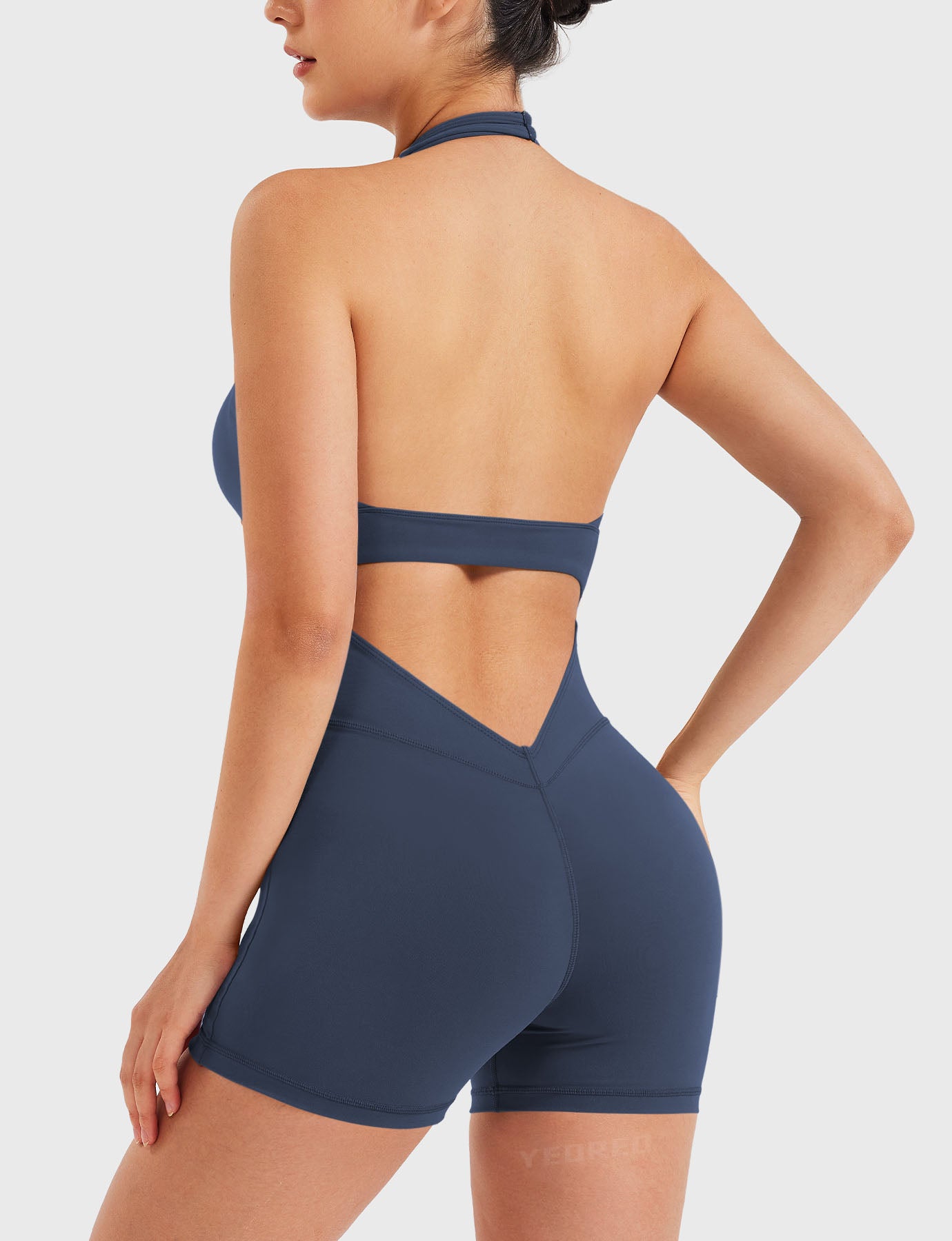 🩱 Joceline Backless Halter Romper-VibeCloset