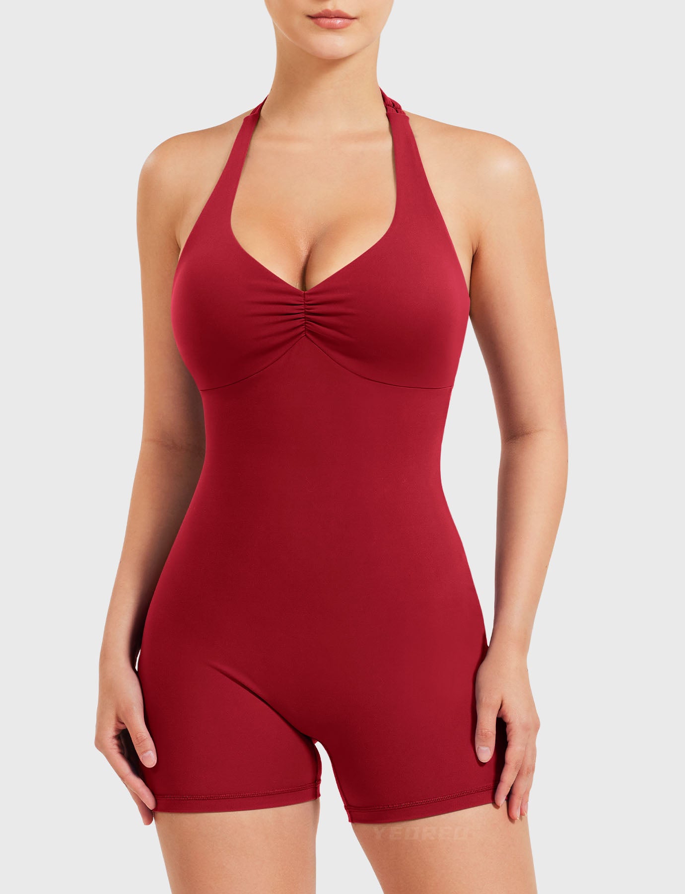 🩱 Joceline Backless Halter Romper-VibeCloset