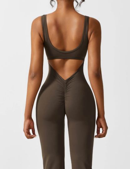 🩱 Lizvette V-Back Jumpsuit-VibeCloset