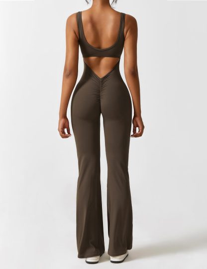 🩱 Lizvette V-Back Jumpsuit-VibeCloset