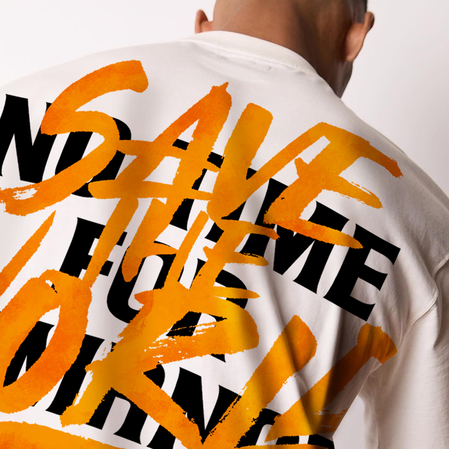 Hellxcity I Want to Save the World - Alphabet Pattern Print Cotton T-Shirt | HellxCity 