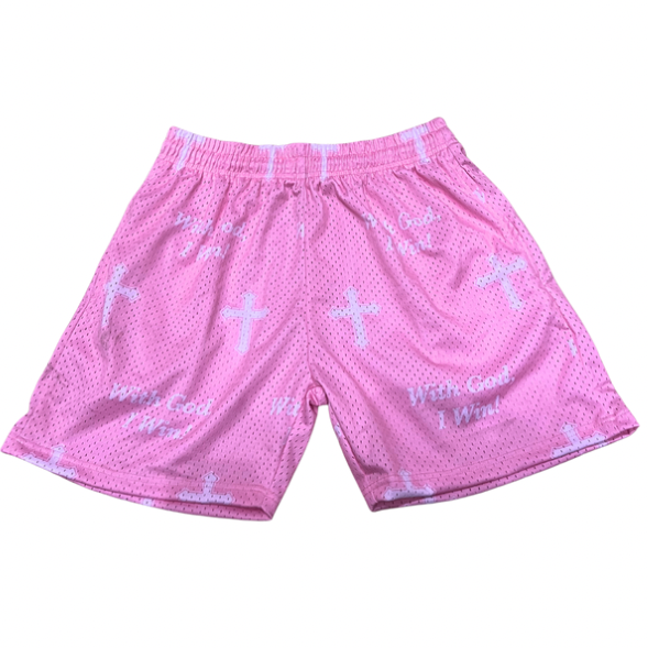 Hellxcity "With God,I Win" Mesh Street Shorts | HELLXCITY 