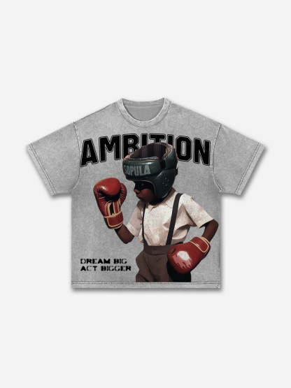 Boxer Follow Your Dream Retro Make Vintage Graphic Acid Wash T-shirt | HellxCity 