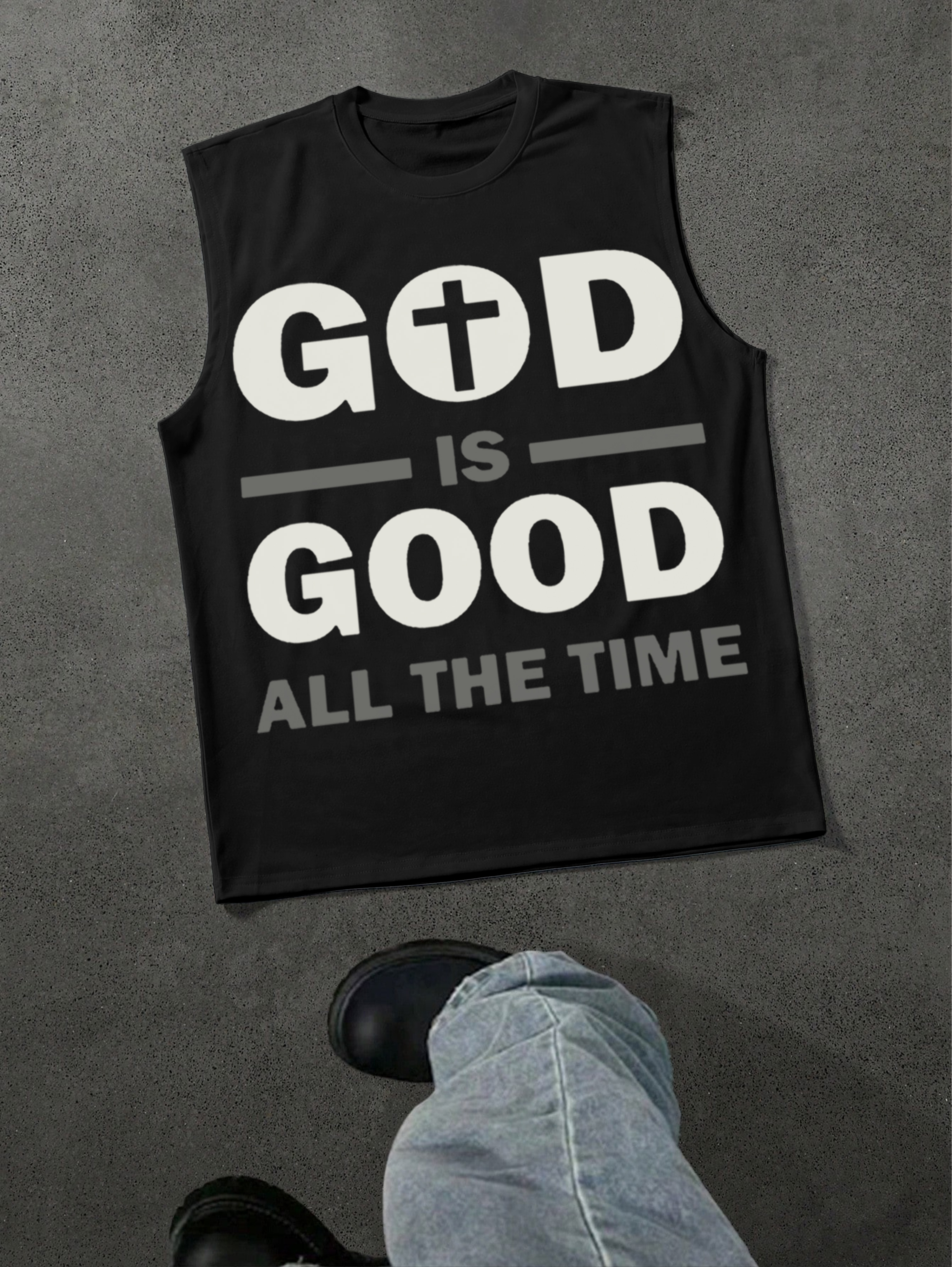 God Is Good Slogan Graphic Tank Top | HellxCity 