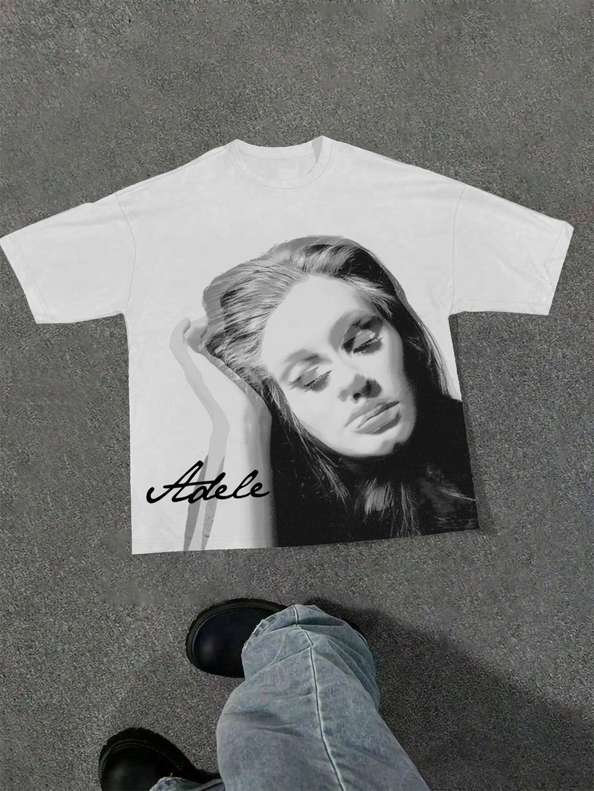 Vintage Adele Graphic Cotton T-shirt | HellxCity 