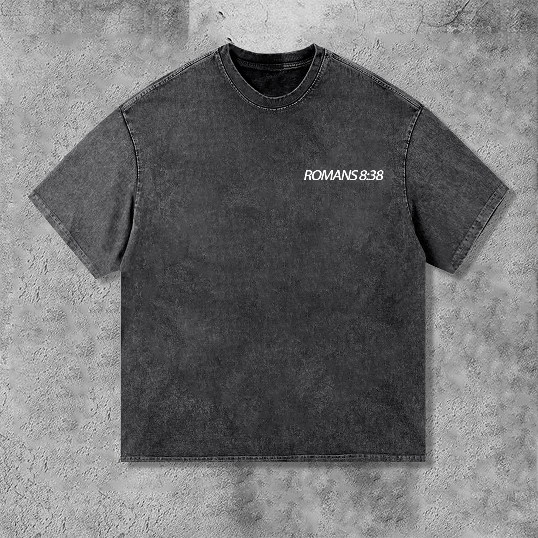 Hellxcity Romans 8：38 Faith Over Fear Graphic Print Washed T-Shirt | HellxCity 