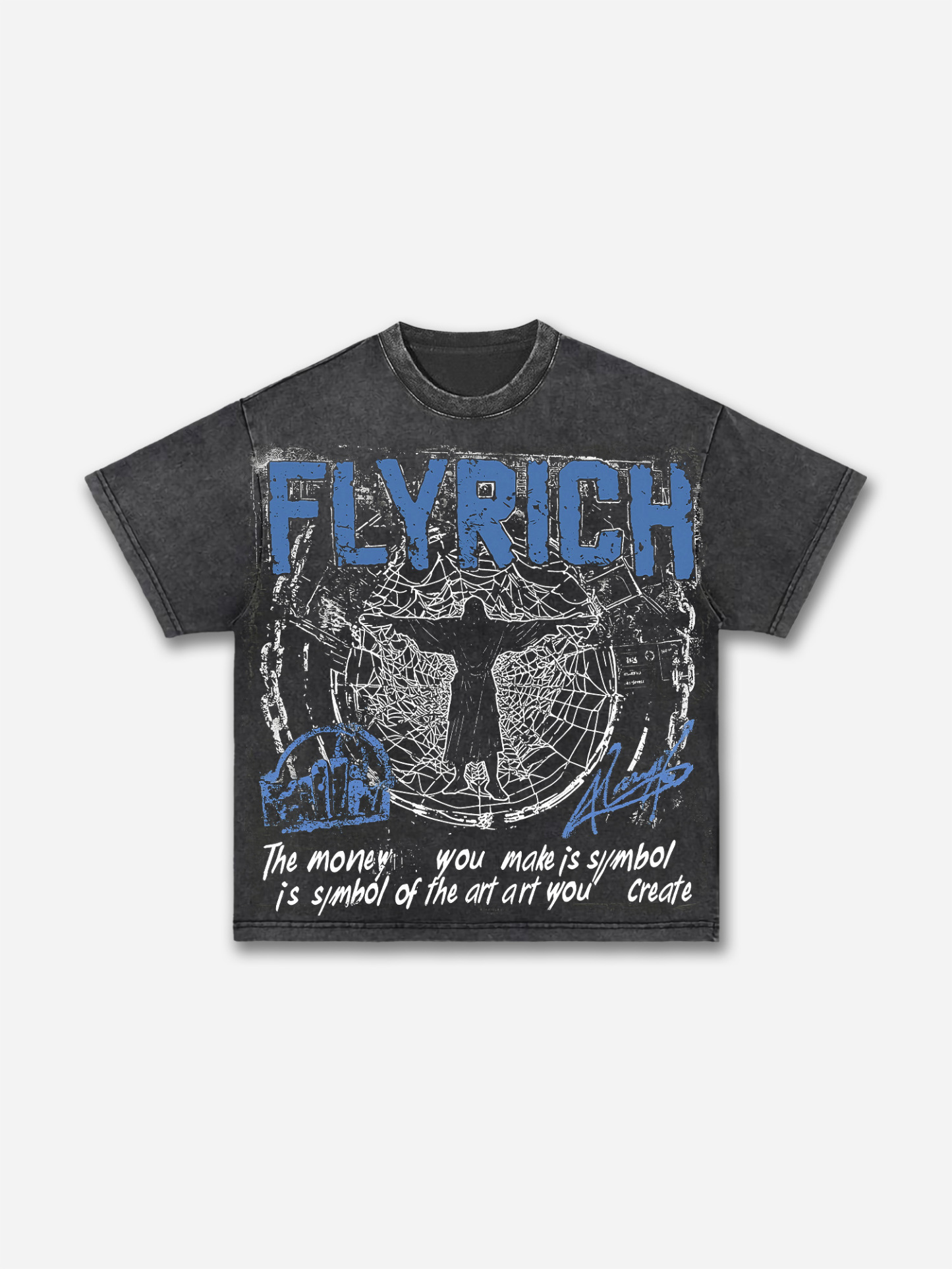 Vintage God Redeems Graphic Print Acid Wash T-shirt | HellxCity 