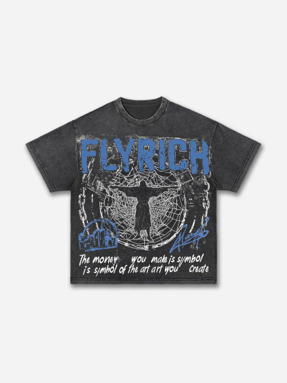 Vintage God Redeems Graphic Print Acid Wash T-shirt | HellxCity 