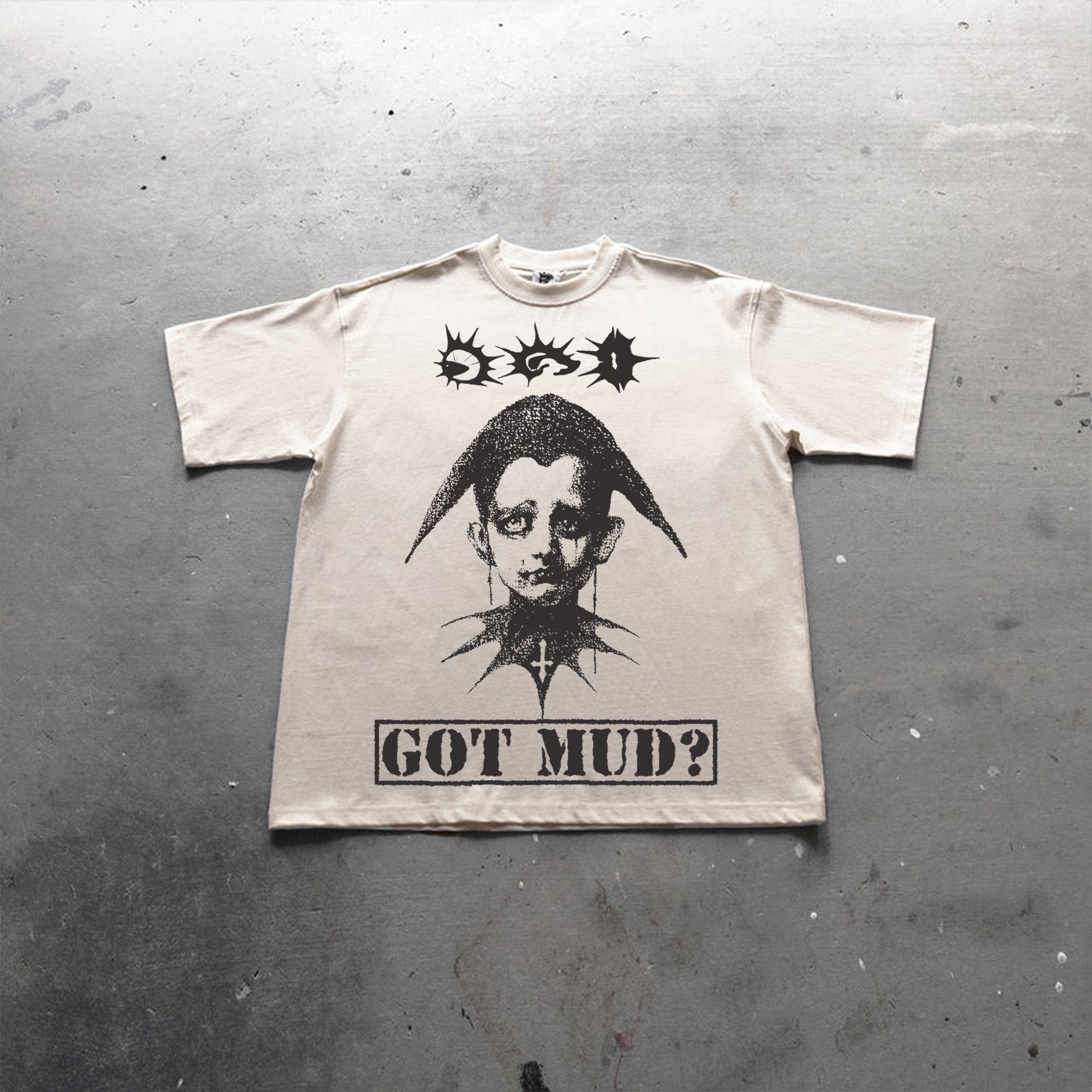 Hellxcity Funny Crying Clown Emo Graphic Print T-Shirt | HellxCity 