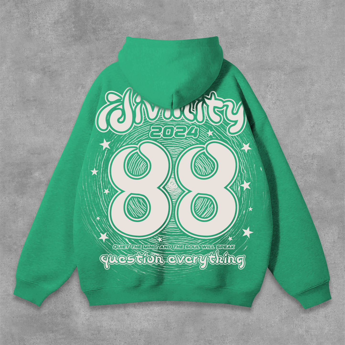 Hellxcity Divine Meditation No 88 Graphics Pocket Hoodie | HellxCity 