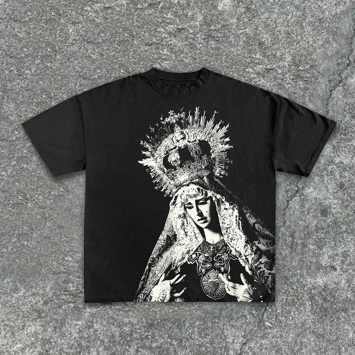 Hellxcity The Scriptures of the Blessed Virgin Mary Print Cotton T-Shirt | HellxCity 