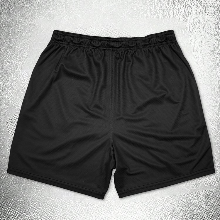 Men's Vintage Cross Graphic Casual Street Mesh Shorts | HellxCity 