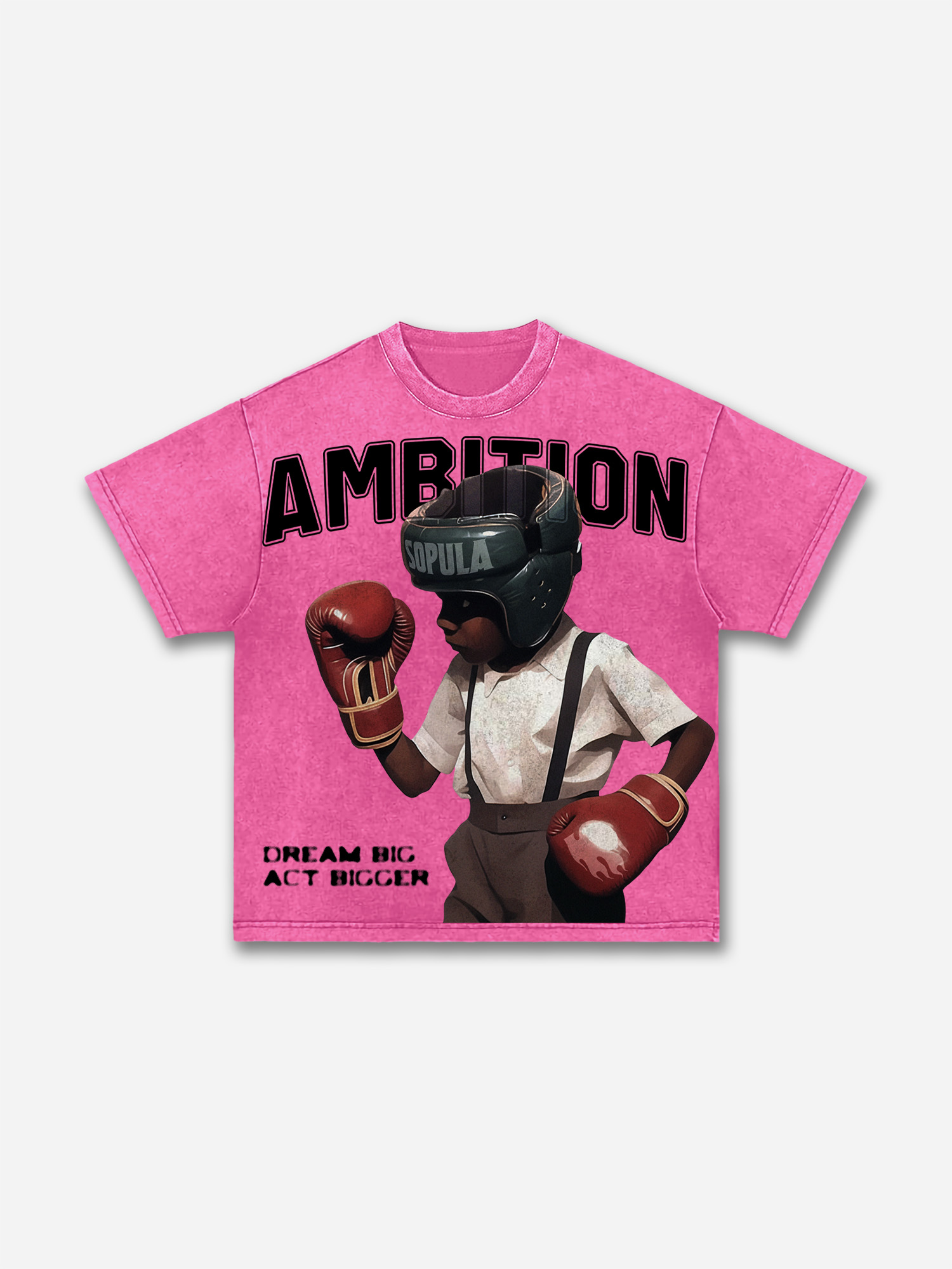 Boxer Follow Your Dream Retro Make Vintage Graphic Acid Wash T-shirt | HellxCity 