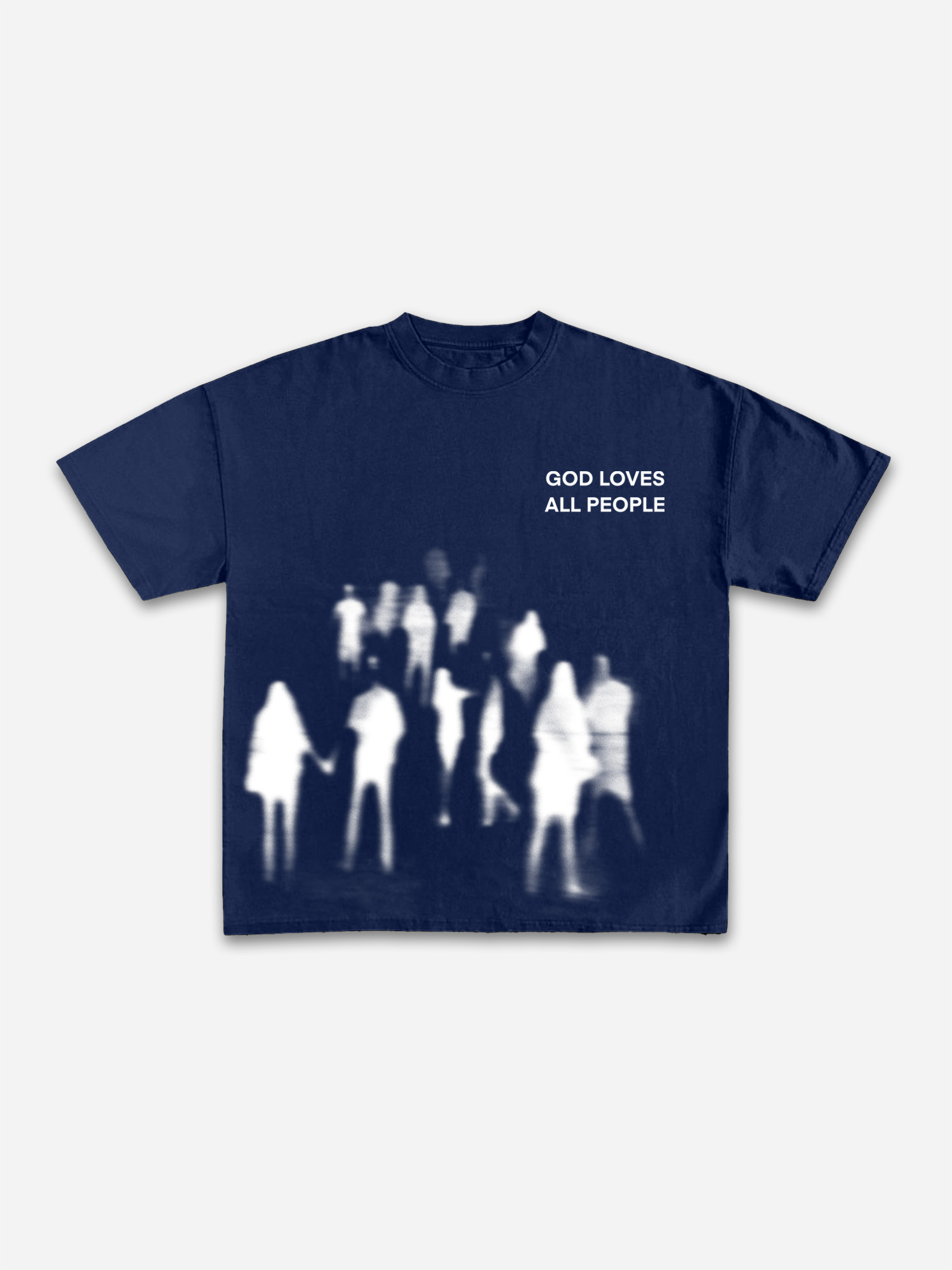 God Loves The World Vintage Abstract Figure Graphic Cotton T-shirt | HellxCity 
