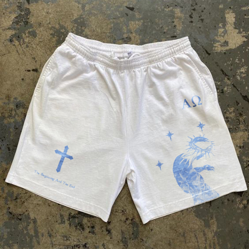 Men's The Beginning And The End Mesh Street Shorts | HellxCity 