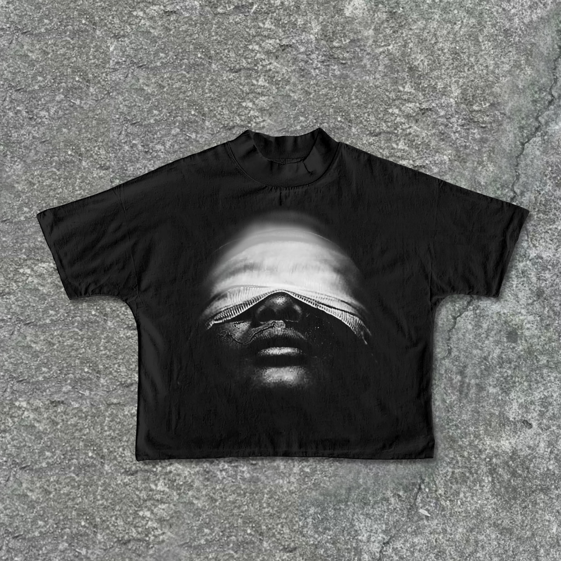 Hellxcity Vintage Mummy Portrait Graphic Print Cropped T-Shirts | HellxCity 