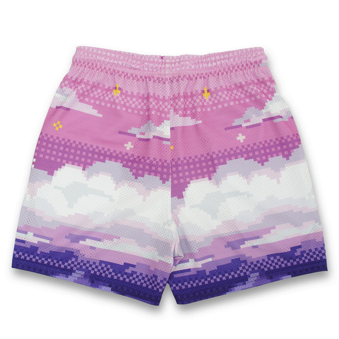 Men's Gradient Sky Fundamental Printing Casual Mesh Shorts | HellxCity 