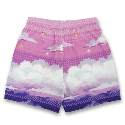 Men's Gradient Sky Fundamental Printing Casual Mesh Shorts | HellxCity 
